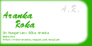 aranka roka business card